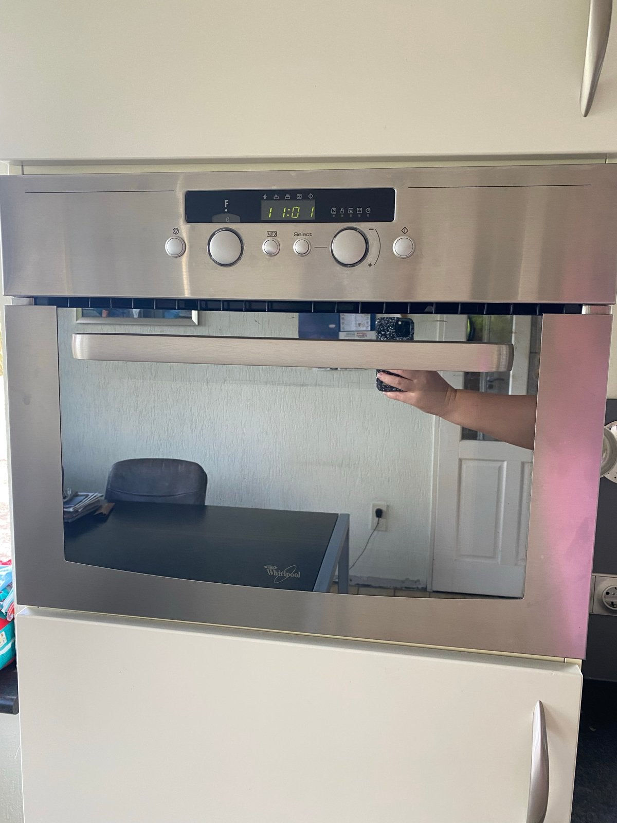 Whirlpool combimagnetron AMW 524/IX, weinig gebruikt, Witgoed en Apparatuur, Ophalen, 45 tot 50 cm, Whirlpool, Gebruikt