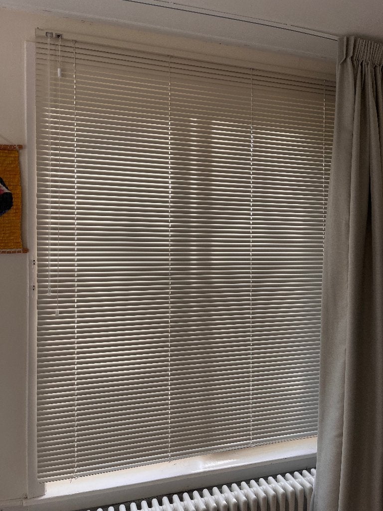 2 paar jaloezieën roomwit 150 x 188, Ophalen, Jaloezie, Gebruikt, 150 cm