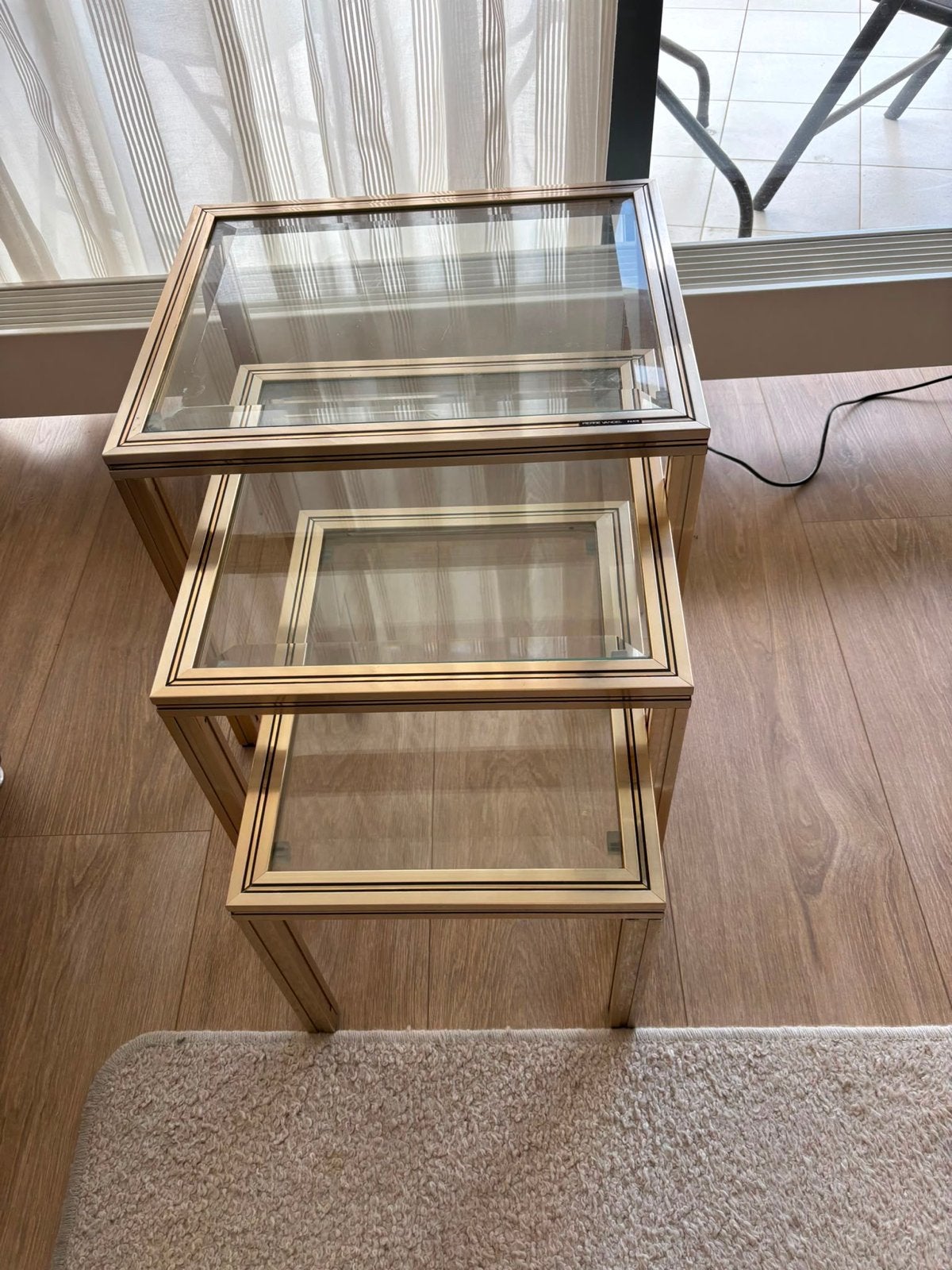 Pierre Vandel Paris Bijzettafels (set van 3), Huis en Inrichting, Tafels | Salontafels, Zo goed als nieuw, Minder dan 50 cm, 50 tot 100 cm