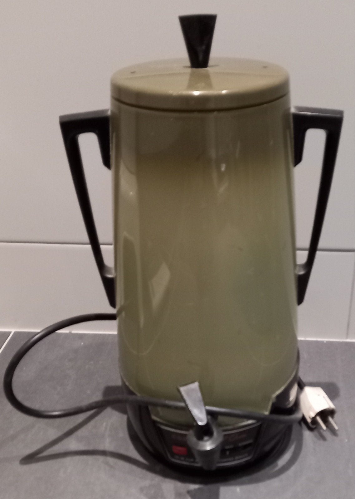 Vintage percolator koffiezetapparaat, Ophalen, Gebruikt, Overige modellen, 10 kopjes of meer