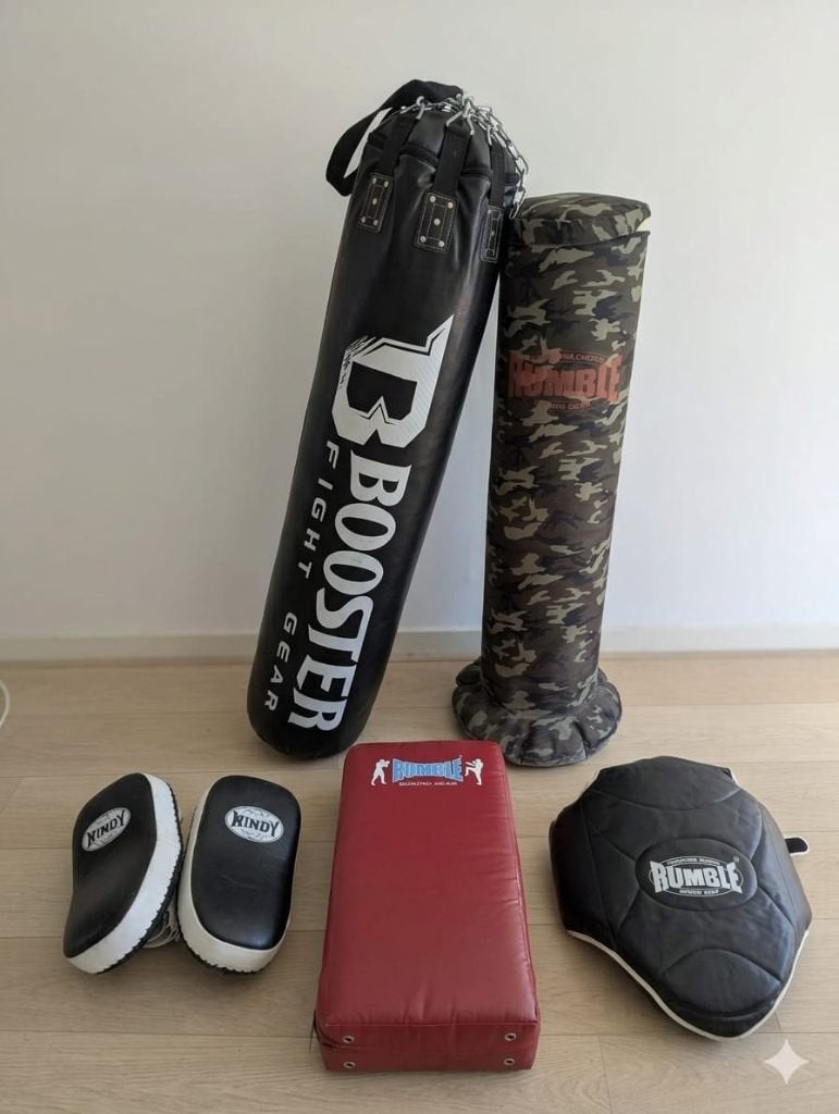 Complete Kickboks Muay Thai Set: Bokszak, Pads, Protector, Sport en Fitness, Vechtsporten en Zelfverdediging, Gebruikt, Overige