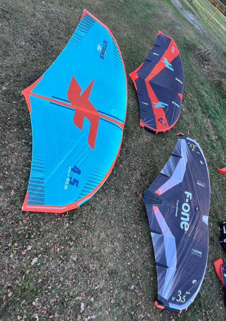 F-One Strike Wings - 2,5m 3,5m 4,5m 5,5m (V2, V4), Watersport en Boten, Wingsurfen, Ophalen, Zo goed als nieuw, Wingsurf-wing