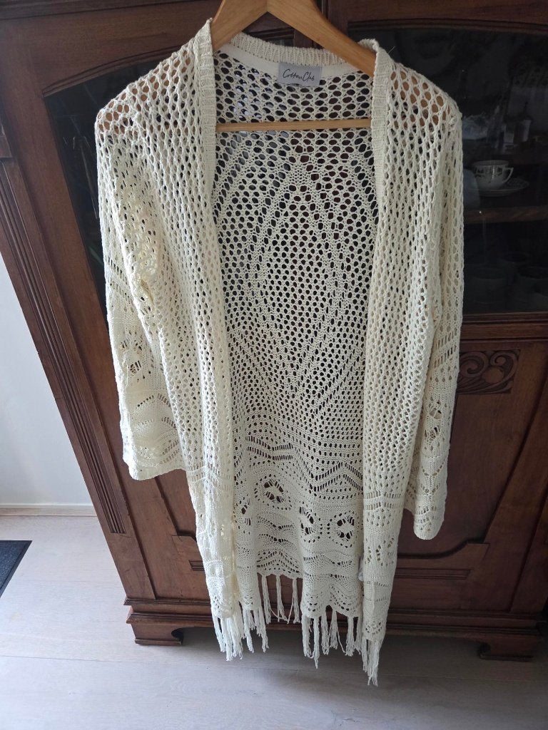 Ibiza vest, Maat 38/40 (M), Verzenden, Beige, Zo goed als nieuw
