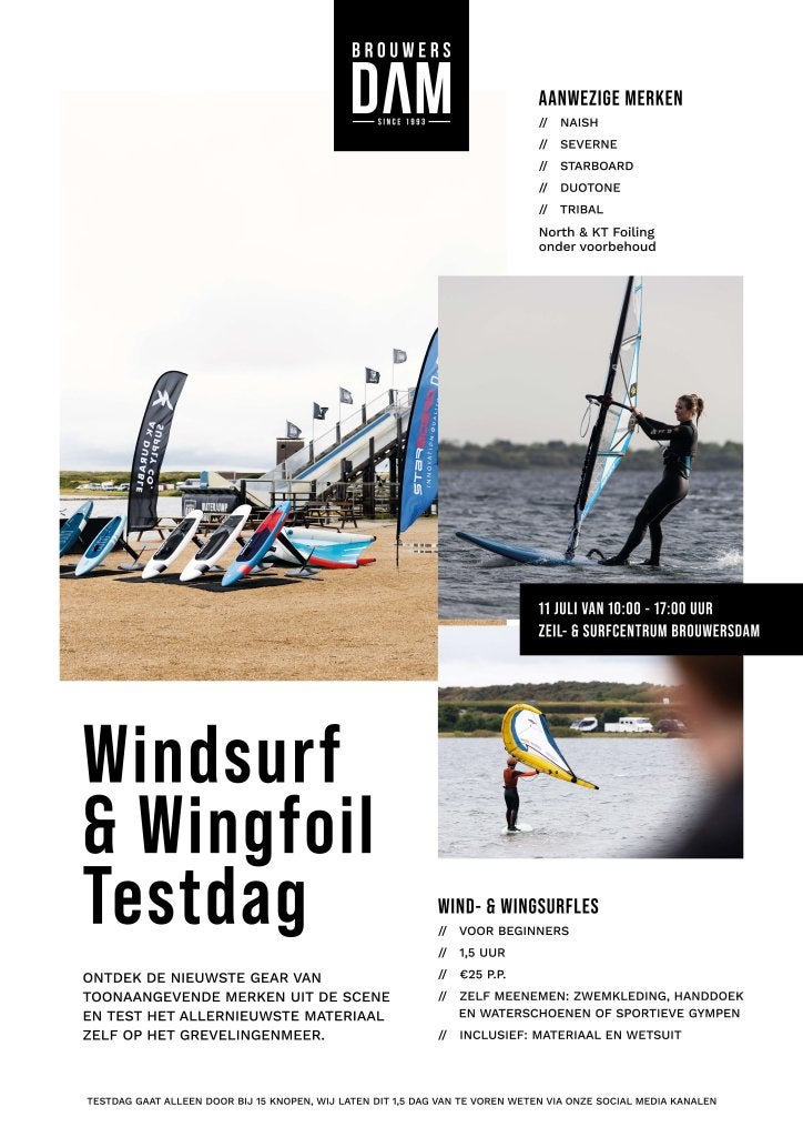 Windsurf Testdag | Clinics | Windsurf brands | 11 Juli, Niet ingevuld, Met mast, Niet ingevuld, Nieuw
