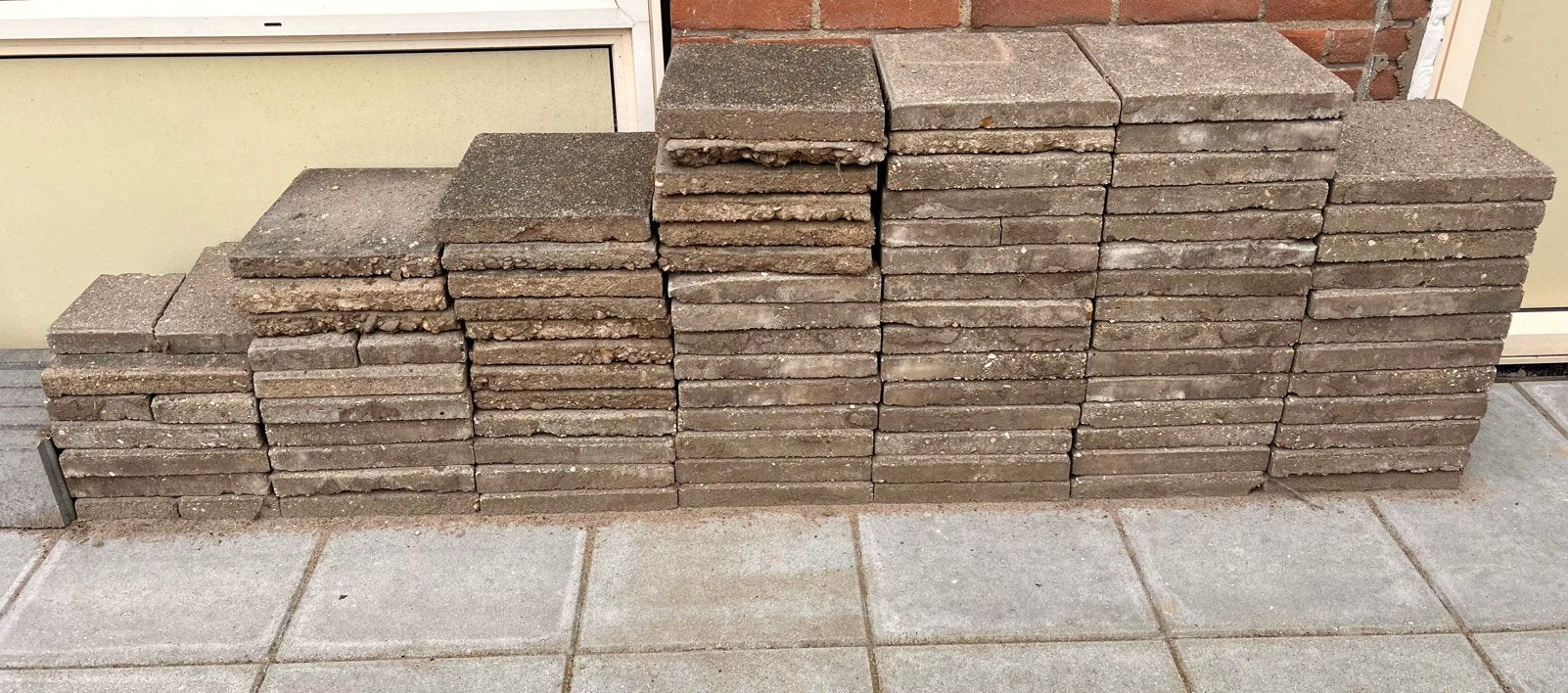 Stoeptegels betontegels tuintegels 30x30 gebruikt, Tuin en Terras, Ophalen, Gebruikt, Beton, Terrastegels