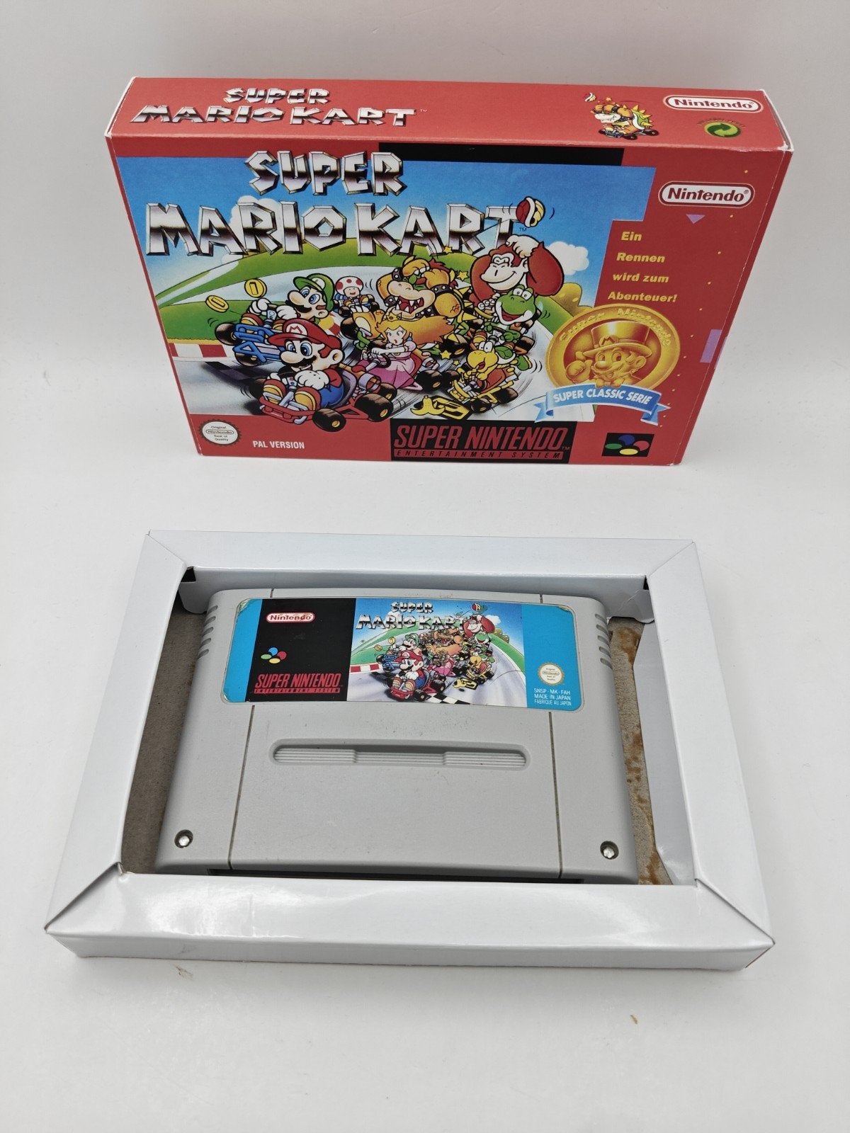 Super Mario Kart SNES met doos, Nintendo, Racen en Vliegen, 2 spelers, Eén computer