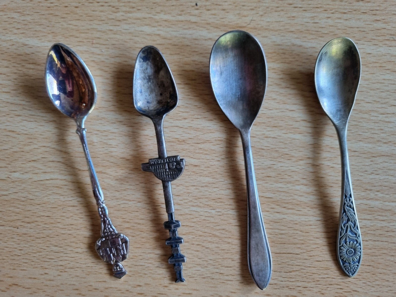 4 theelepeltjes verzilverd, Antiek en Kunst, Antiek | Bestek, Verzenden