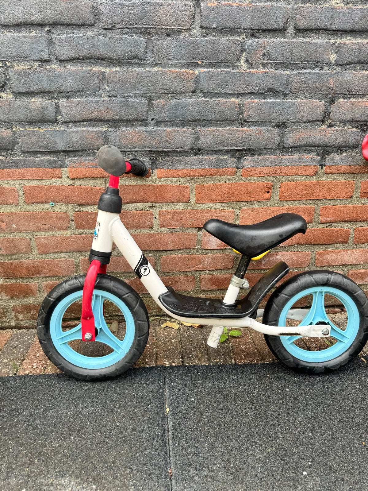 Kettler Loopfiets Run Boy 10 inch - Wit/Blauw/Rood, Ophalen of Verzenden, Gebruikt, Loopfiets