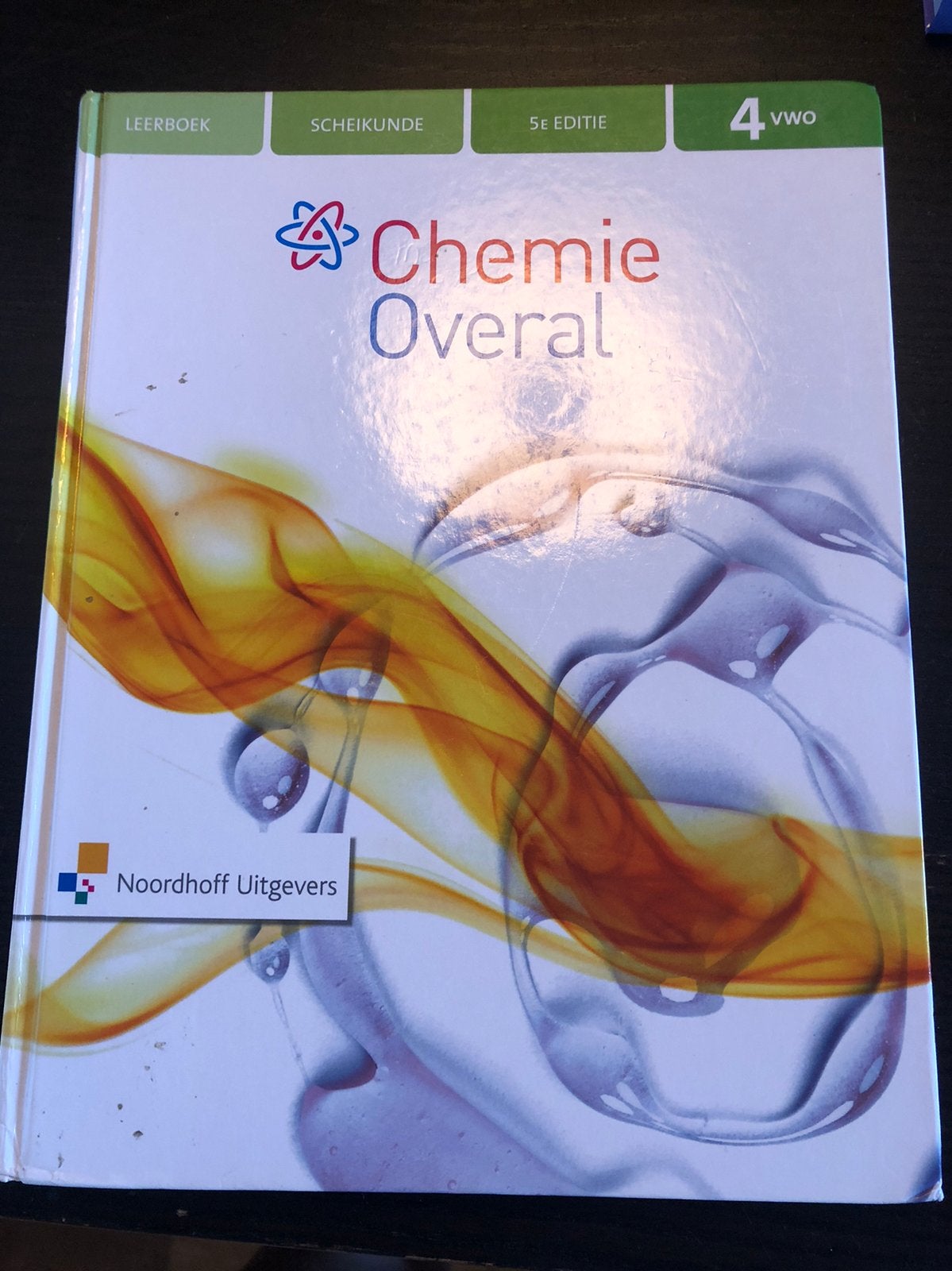 Chemie Overal 5e ed vwo 4 leerboek, Ophalen of Verzenden, Gelezen, VWO, Scheikunde