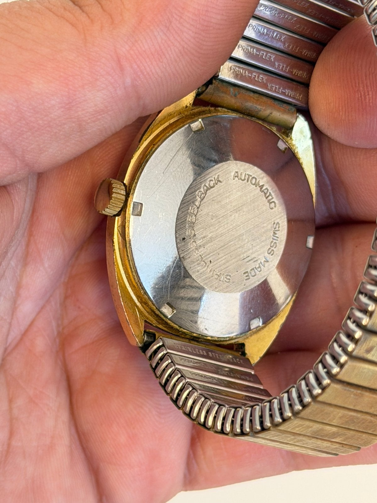Vintage Montine Switzerland Automatic 25 Jewels Horloge, Overige merken, Staal, Met bandje, Polshorloge