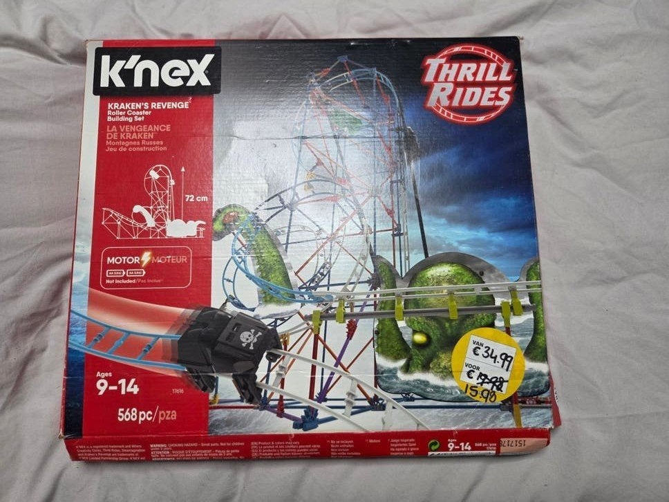 K'nex Thrill Rides Kraken's Revenge Achtbaan, Ophalen of Verzenden, Gebruikt, Jongen of Meisje