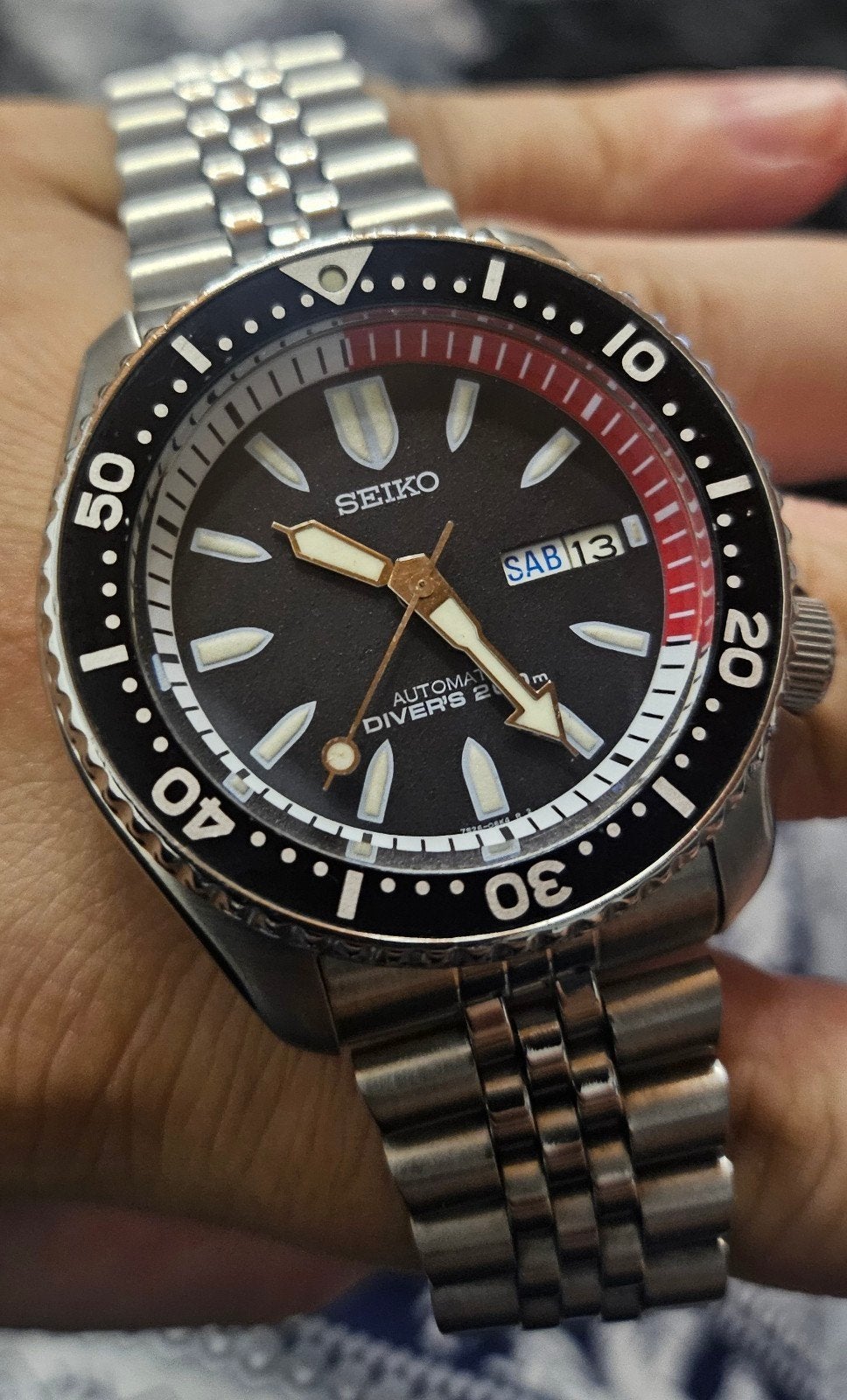 Zeldzame Seiko SKXA53

"Black Bullet", Ophalen of Verzenden, Zo goed als nieuw, Zwart, IOS