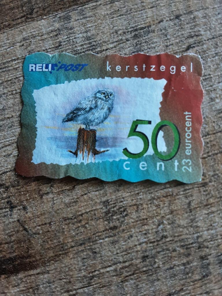 Relipost. Uil op boomstronk 50ct. ( gest), Postzegels en Munten, Postzegels | Nederland, Ophalen of Verzenden