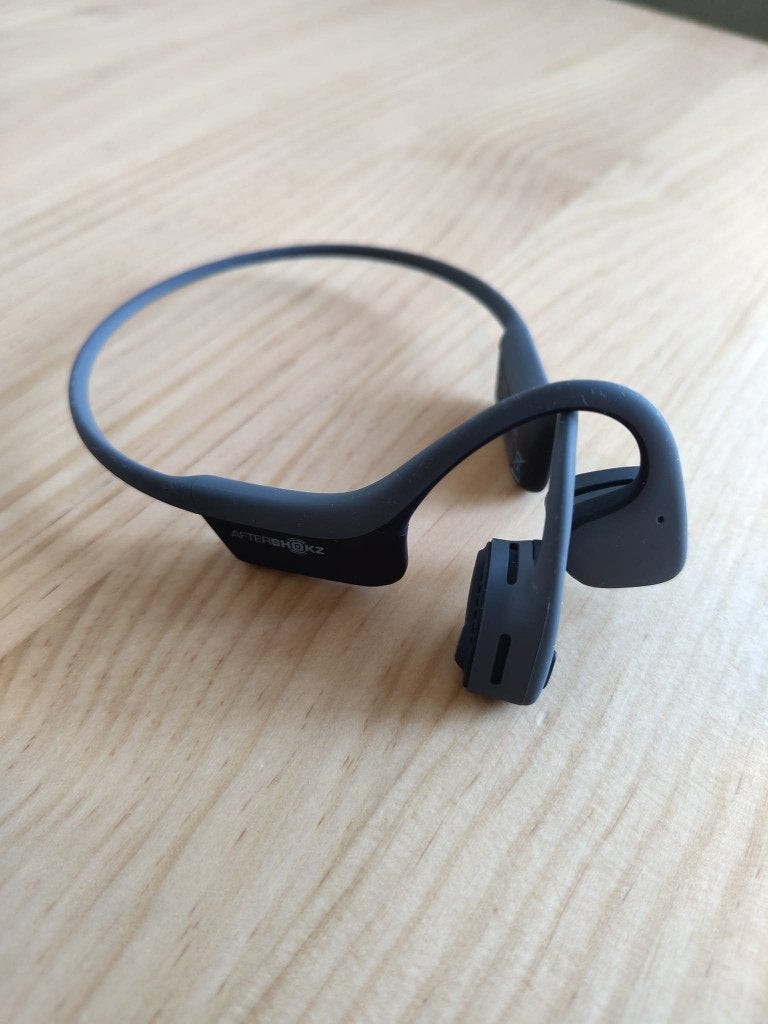 Aftershokz Trekz Air Bone Conduction Koptelefoon, Draadloos, Bone conduction, Ophalen of Verzenden, Zo goed als nieuw