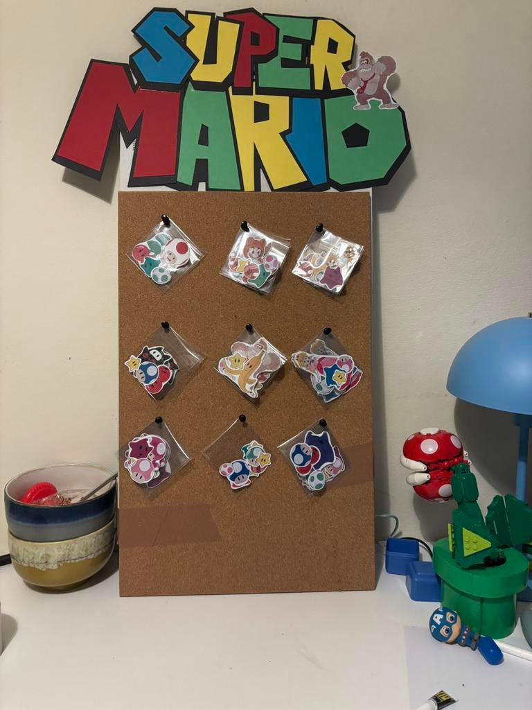 Super Mario Custom Handmade Stickers, Ophalen of Verzenden, Nieuw, Meerdere stickers