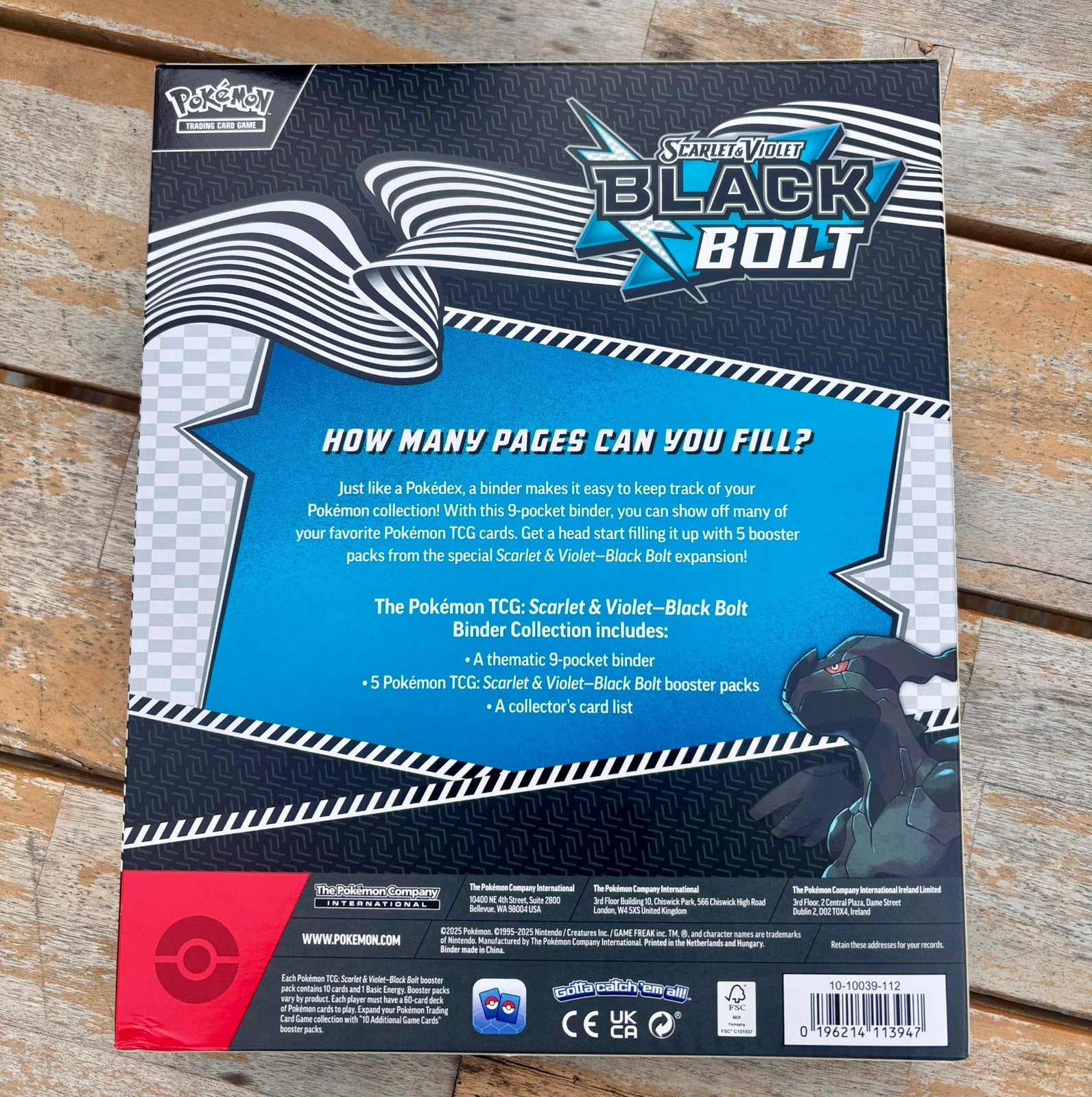 Pokémon Binder Collectie Black Bolt White Flare Poster, Ophalen of Verzenden, Nieuw, Overige typen, Foil