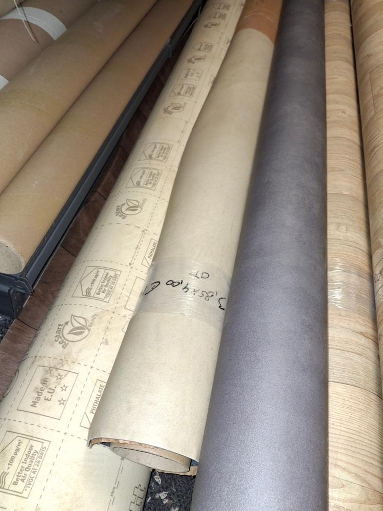 Nieuw Crème Betonlook Vinyl Vloer 3,85x4,00, Betonlook, Nieuw, Ophalen of Verzenden, Crème
