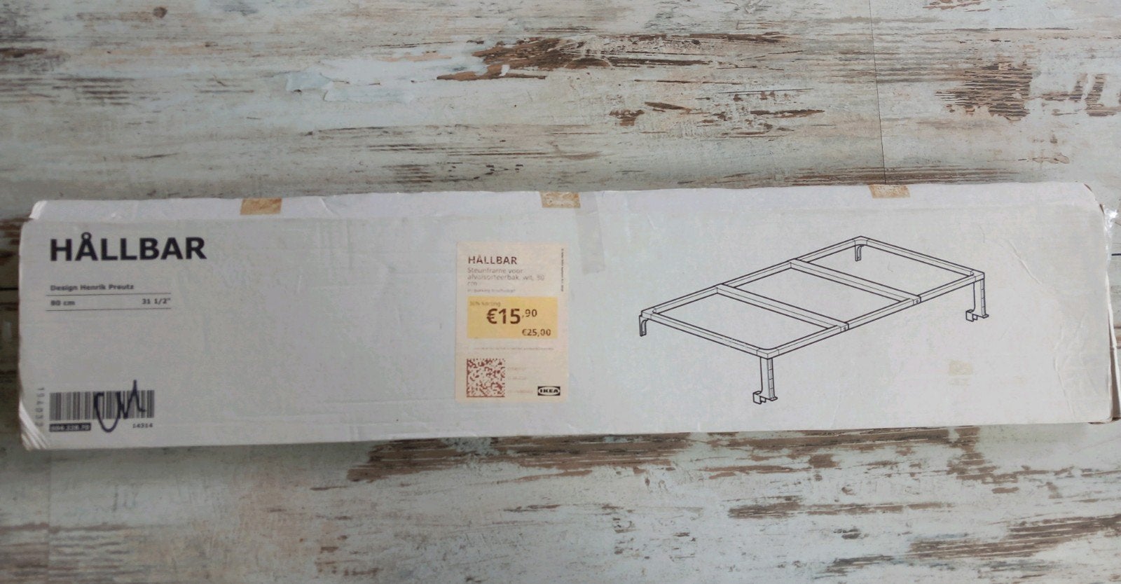 IKEA HÅLLBAR steunframe afvalsorteerbakken, wit, 80cm, Ophalen of Verzenden, Nieuw
