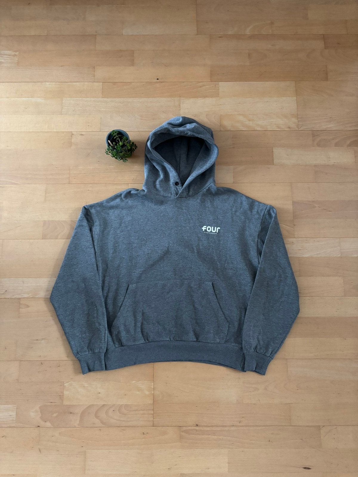 Four Amsterdam Effen Hoodie Grijs S, Ophalen of Verzenden, Zo goed als nieuw, Grijs
