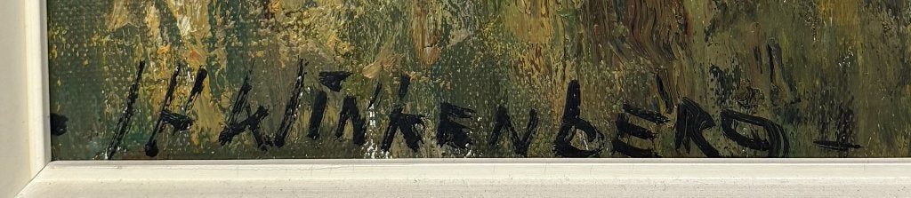 253. Olieverfschilderij, J.H. Klinkenberg – herfstbos, Antiek en Kunst, Ophalen