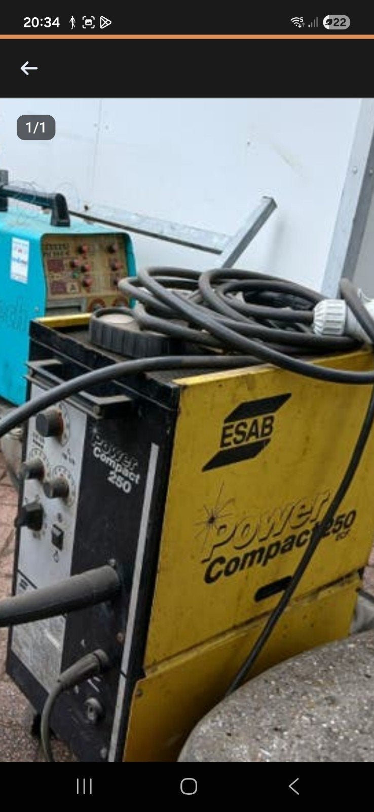 Lasapparaat esab 250 A compact, Ophalen of Verzenden, Gebruikt