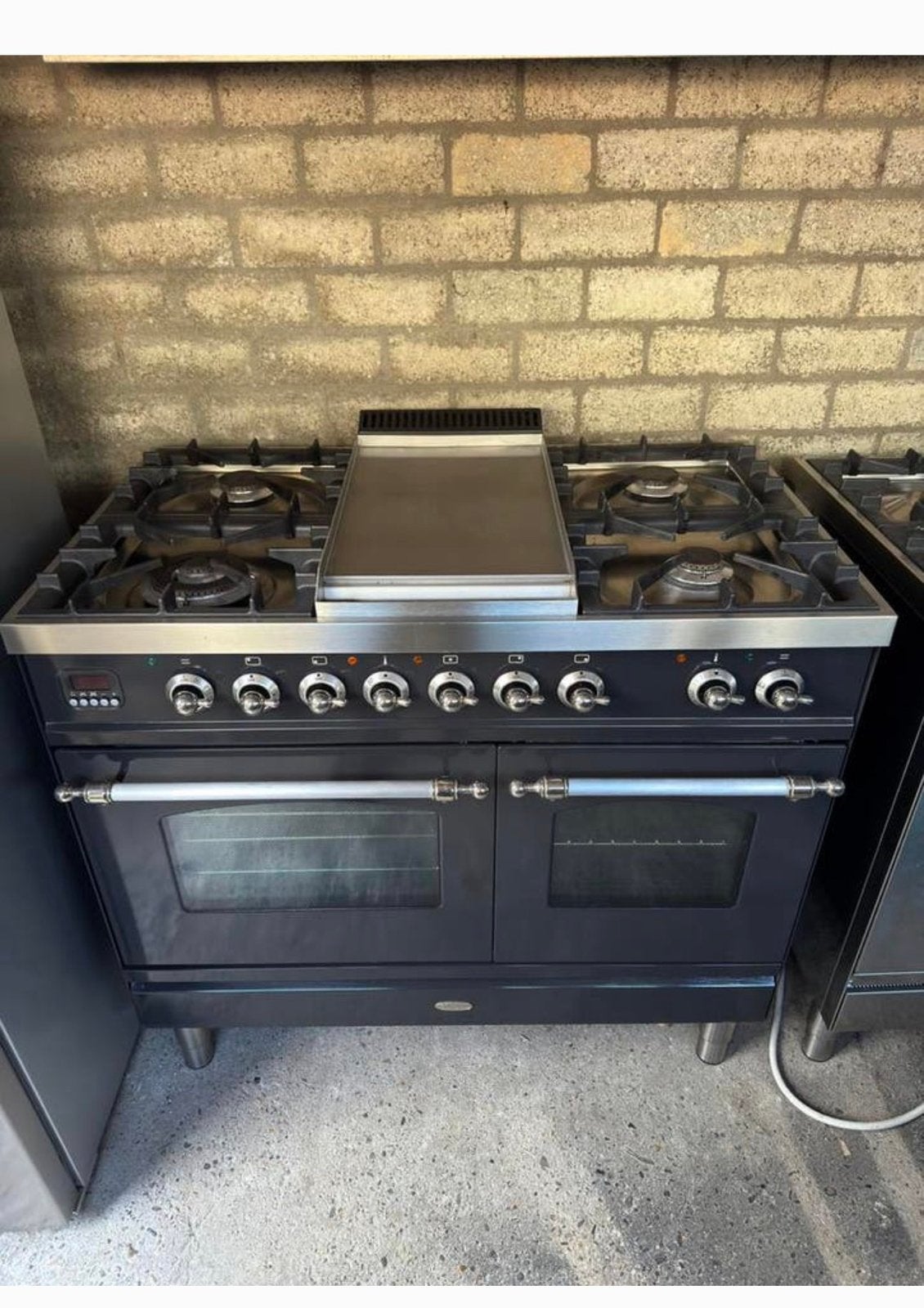 Boretti gasfornuis 100 cm – 5 pits + dubbele oven, Witgoed en Apparatuur, Kookplaten, Zo goed als nieuw, Vrijstaand, Gas, 5 kookzones of meer