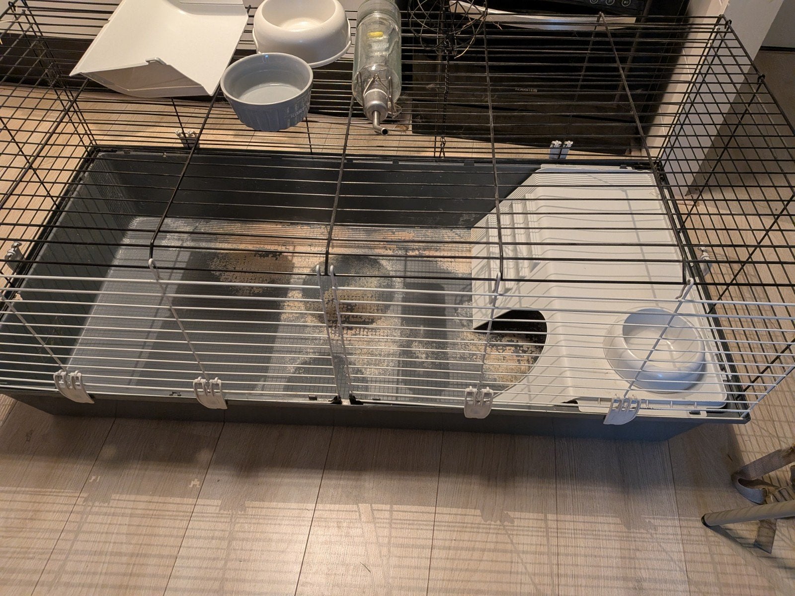 Konijnen/cavia kooi van 120x60 met uitrusting, Ophalen, Kooi, 60 tot 90 cm, Konijn