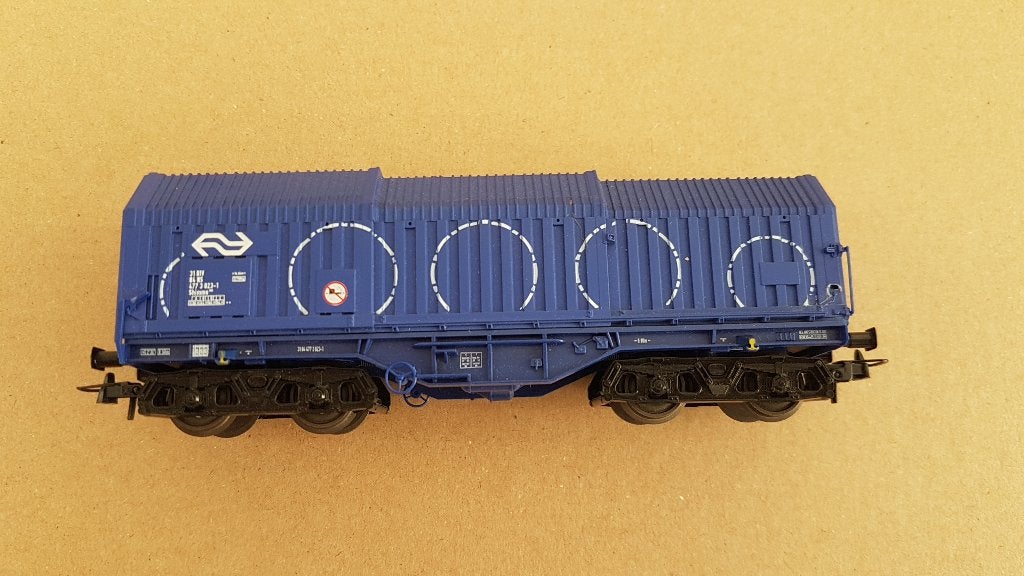 Roco ns Shimms staalrollen wagen, Ophalen, Gebruikt, Gelijkstroom, Wagon