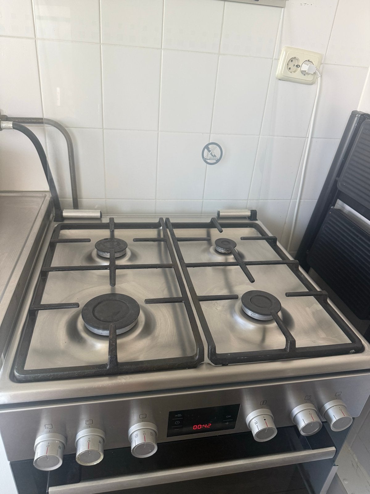 Bosch Vrijstaand Gasfornuis met Oven - Zo goed als nieuw, Ophalen, Hete lucht, 60 cm of meer, 4 kookzones