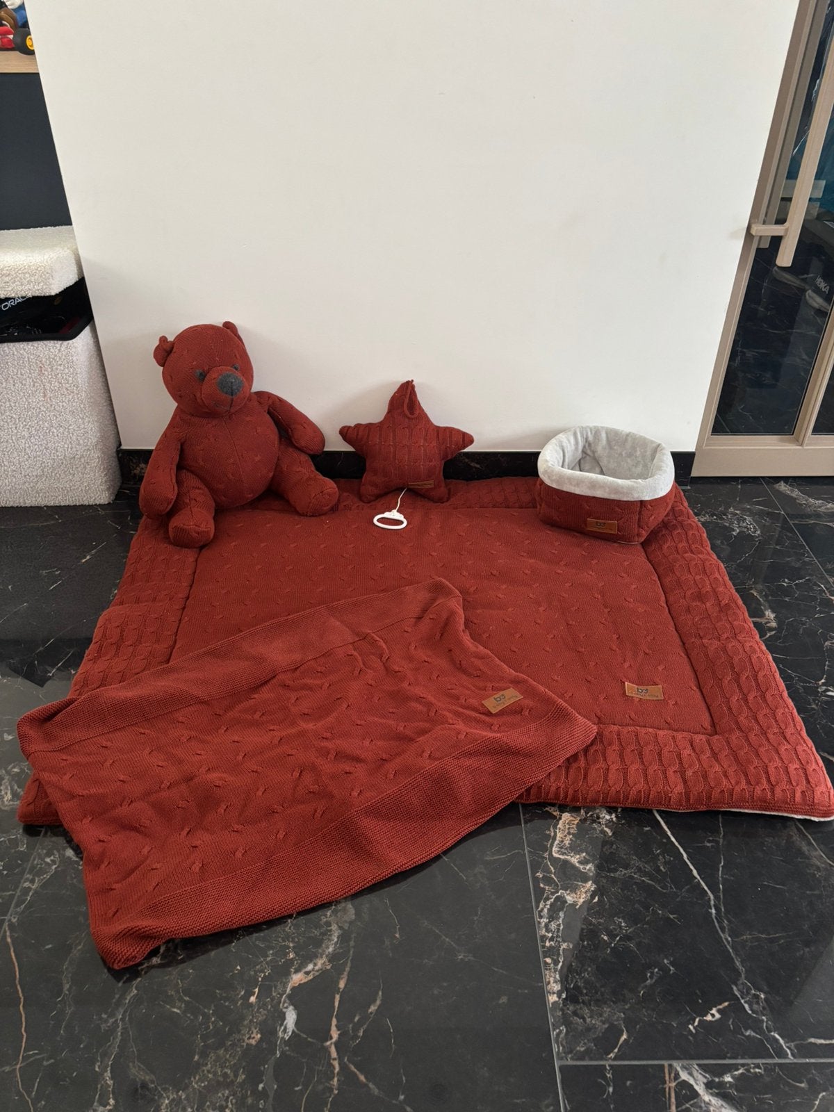 Baby Only set: boxkleed, hoes, knuffel,mandje, muziek ster, Ophalen of Verzenden, Zo goed als nieuw, Vierkant, Boxkleed