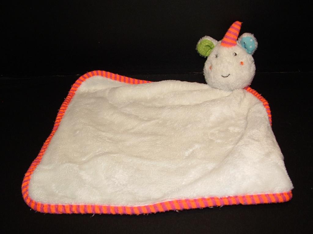 ZD TRADING EENHOORN KNUFFELDOEK PLUCHE WIT MET TRI, Verzenden, Nieuw, Overige typen
