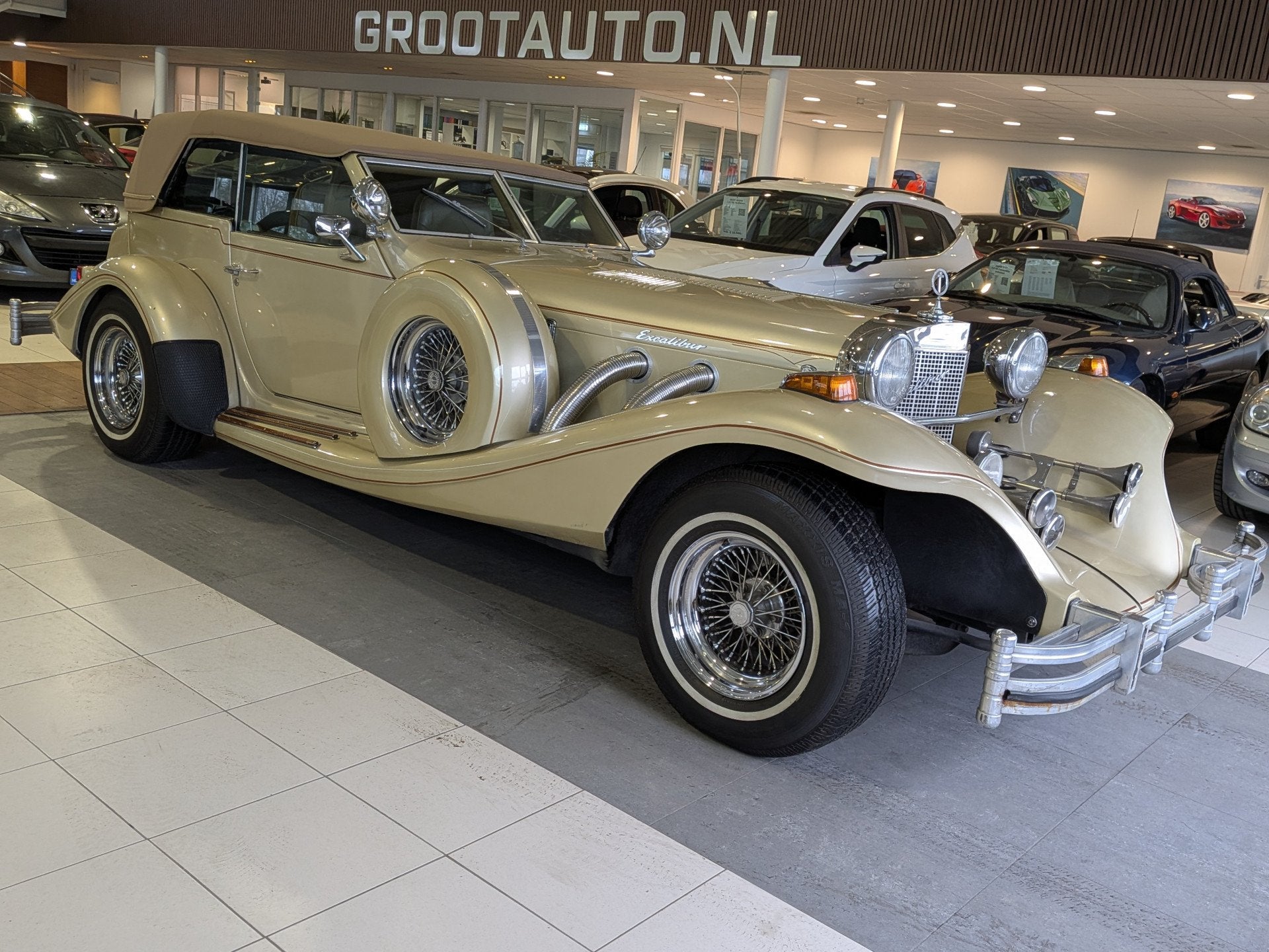 Excalibur PHEATON K6 5.0 V8 Cabriolet Automaat Excalibur Ser, Auto's, Achterwielaandrijving, Cabriolet, 5001 cc, Beige