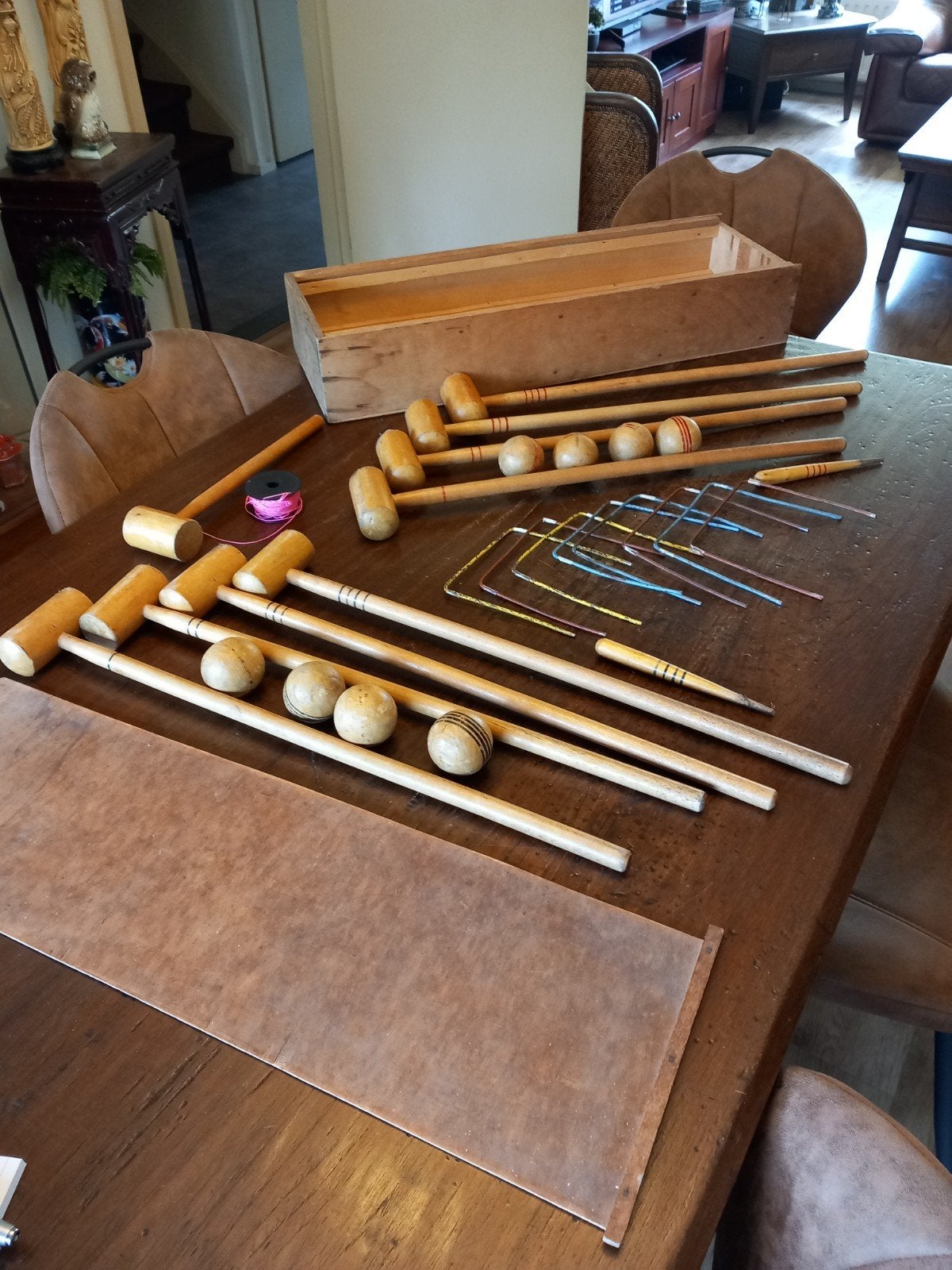 Croquette spel 8 personen vintage, Ophalen of Verzenden