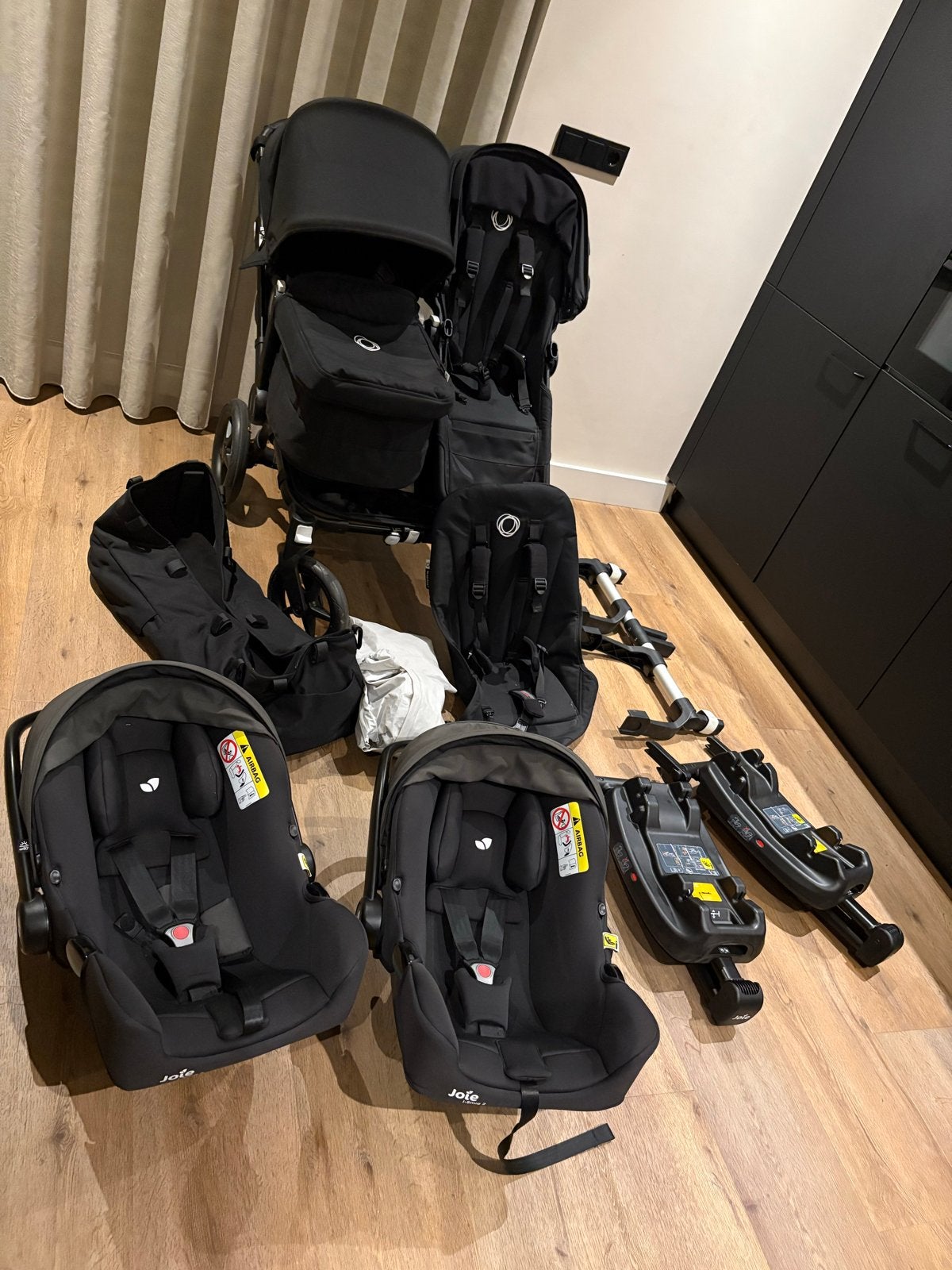 Bugaboo Donkey 5 Duo met Jole Maxi-Cosi's en Isofix, Ophalen, Gebruikt, Combiwagen, Duowagen