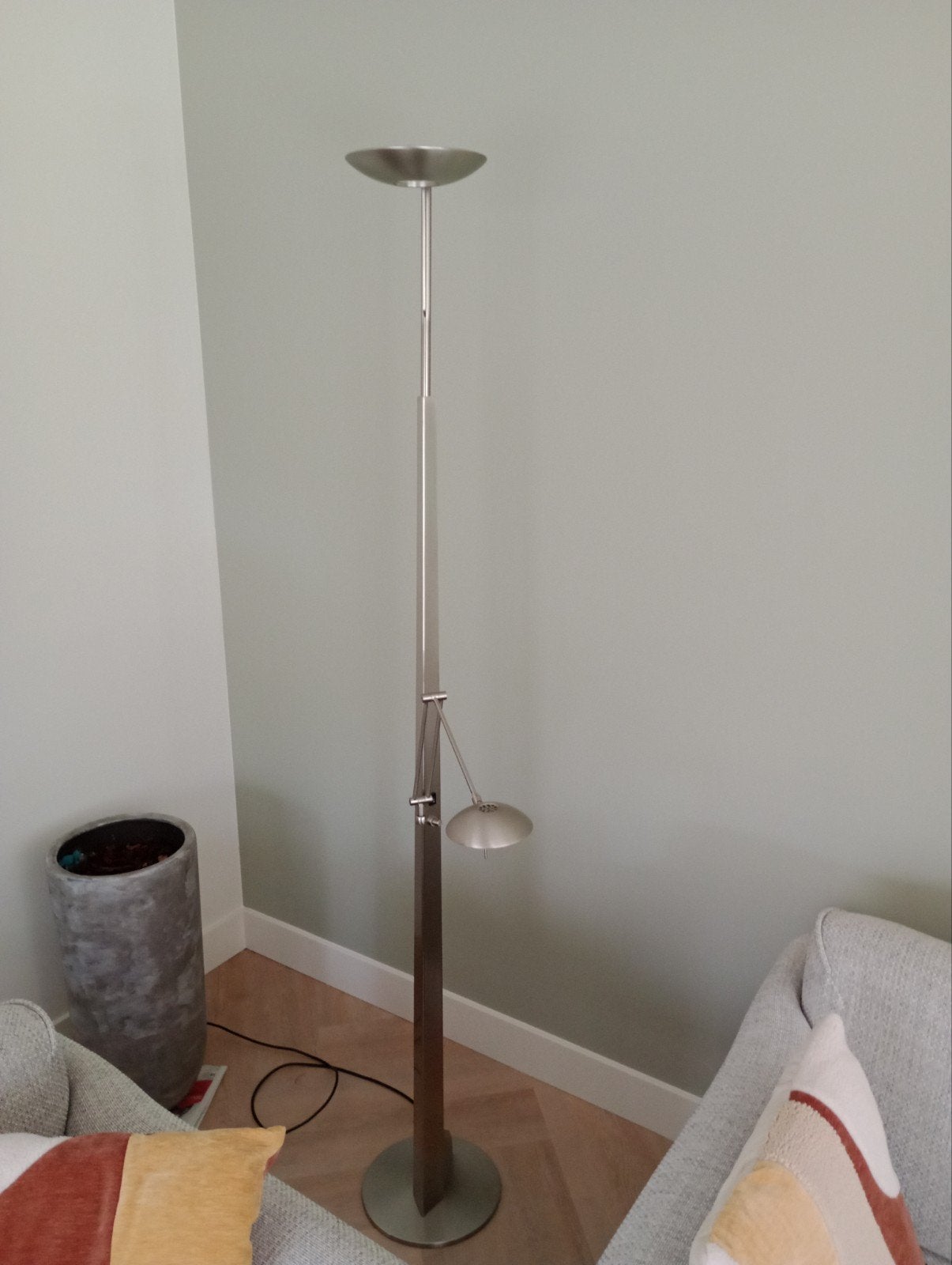 Stalamp design rvs look, Ophalen, Zo goed als nieuw, 150 tot 200 cm