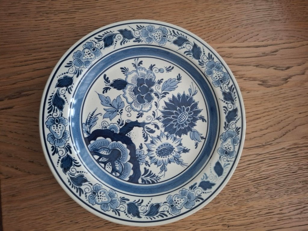 Delfsblauwe borden, 33 cm, 33 cm, Meerkleurig, Steen/keramiek
