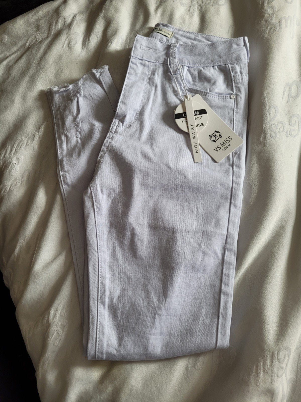 Nieuwe witte high waist jeans - VS MISS - Maat 38, Kleding | Dames, Wit, Nieuw, Ophalen of Verzenden, W30 - W32 (confectie 38/40)