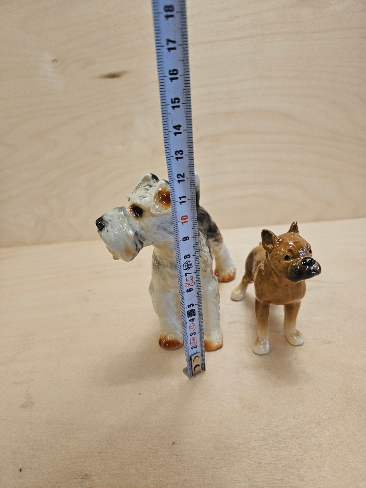 Goebel hondenbeeldjes: Foxterriër en Boxer, Verzamelen, Ophalen of Verzenden, Zo goed als nieuw, Hond of Kat, Beeldje of Figuurtje