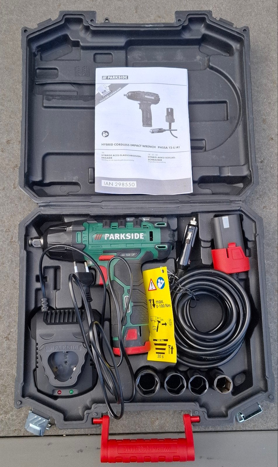 Parkside slagmoersleutel PHSSA 12-Li A1, Ophalen, Zo goed als nieuw