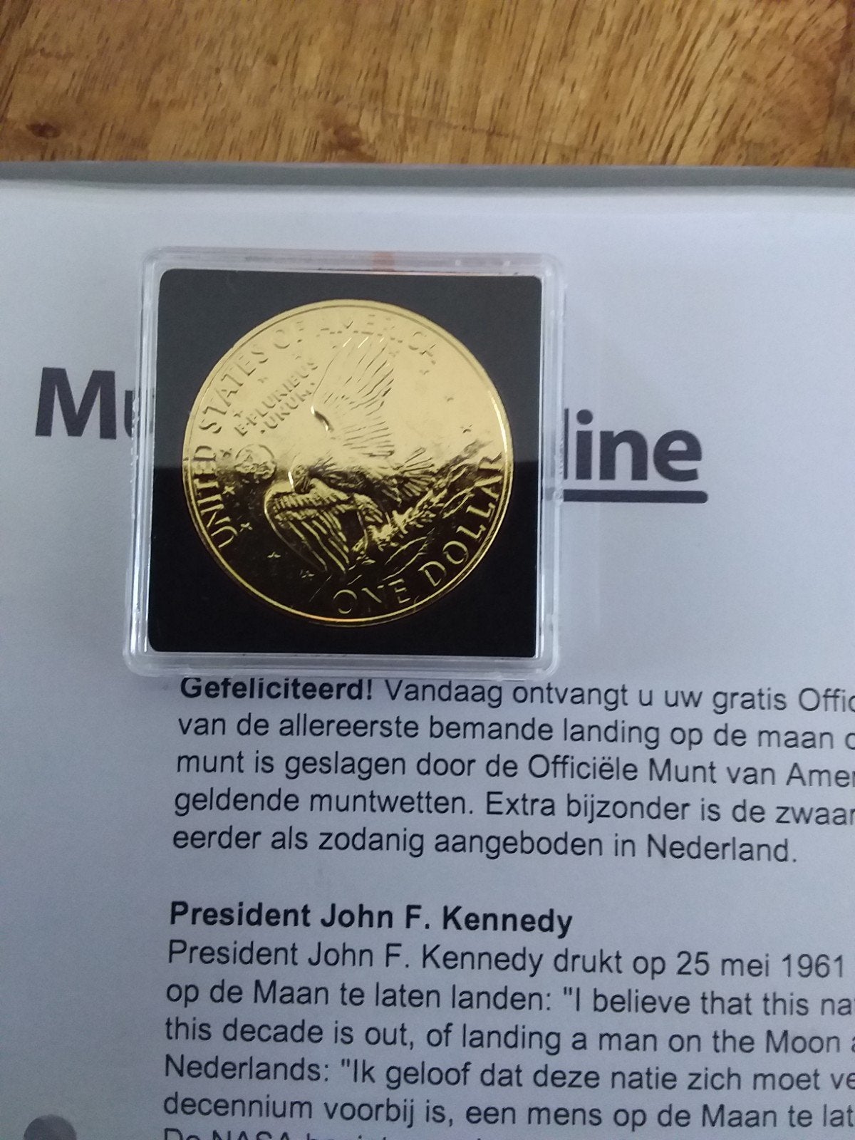 Herdenkingsmunt '1 Dollar USA Moonlanding' 1971-197, Verzenden
