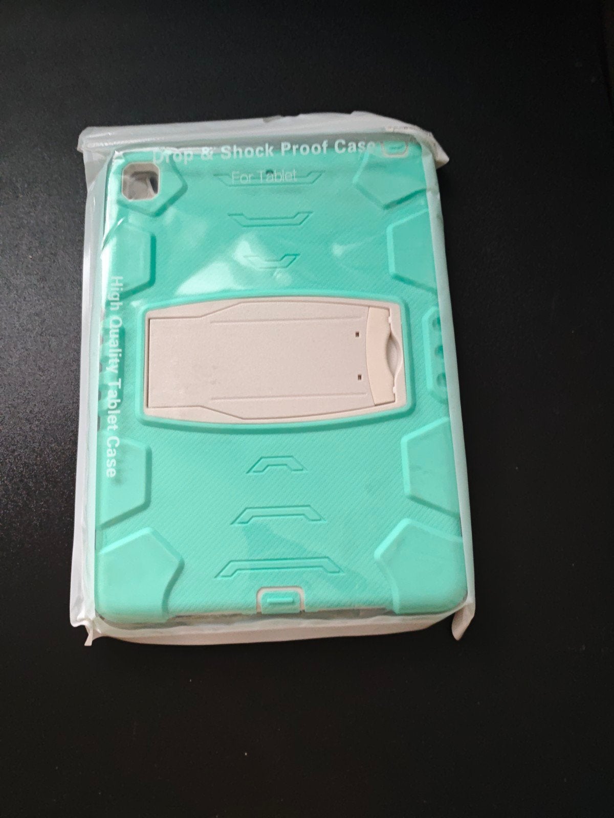 Robuuste Tablet Hoes met Standaard - Turquoise, 10 inch, Onbekend, Nieuw, Bescherming voor- en achterkant