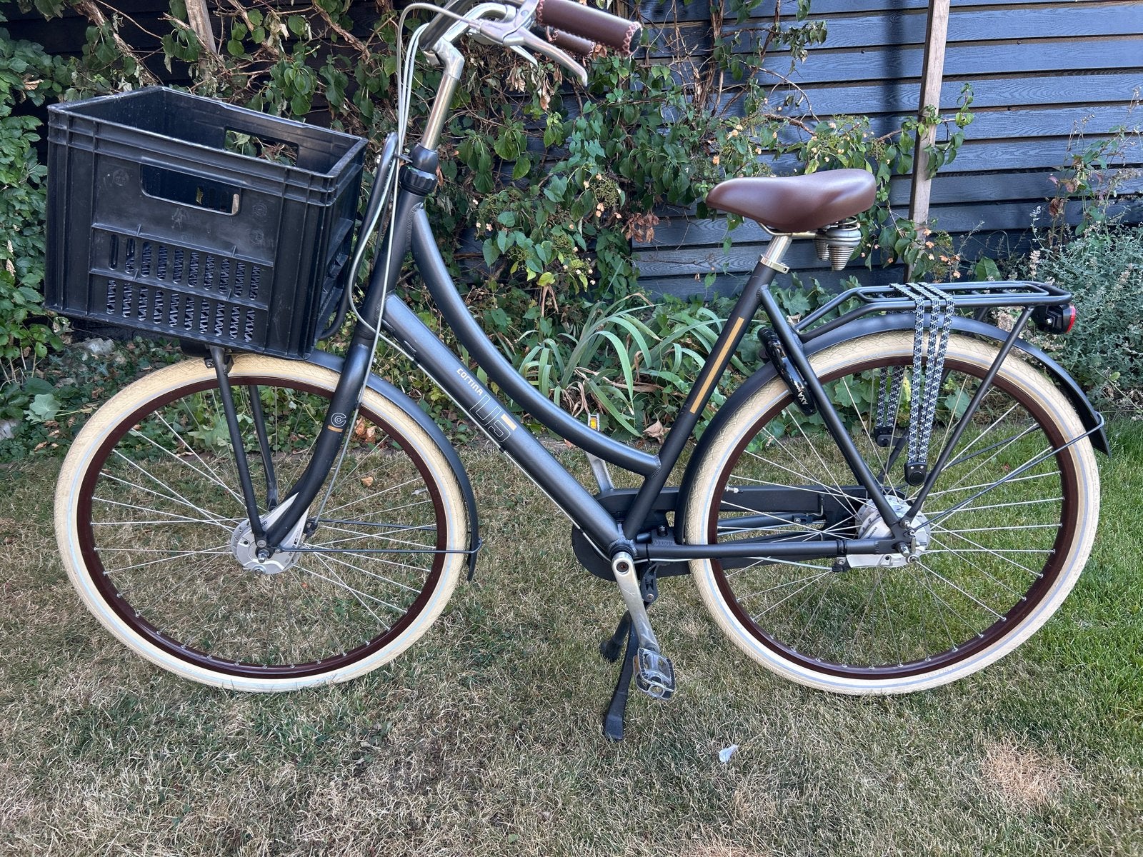 Cortina U5 26 inch met krat voorop, Terugtraprem, Gebruikt, Versnellingen, Minder dan 47 cm