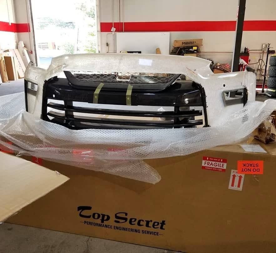 Top Secret Voorbumper Ver. S Carbon FRP Nissan R35 GTR GT-R, Ophalen of Verzenden