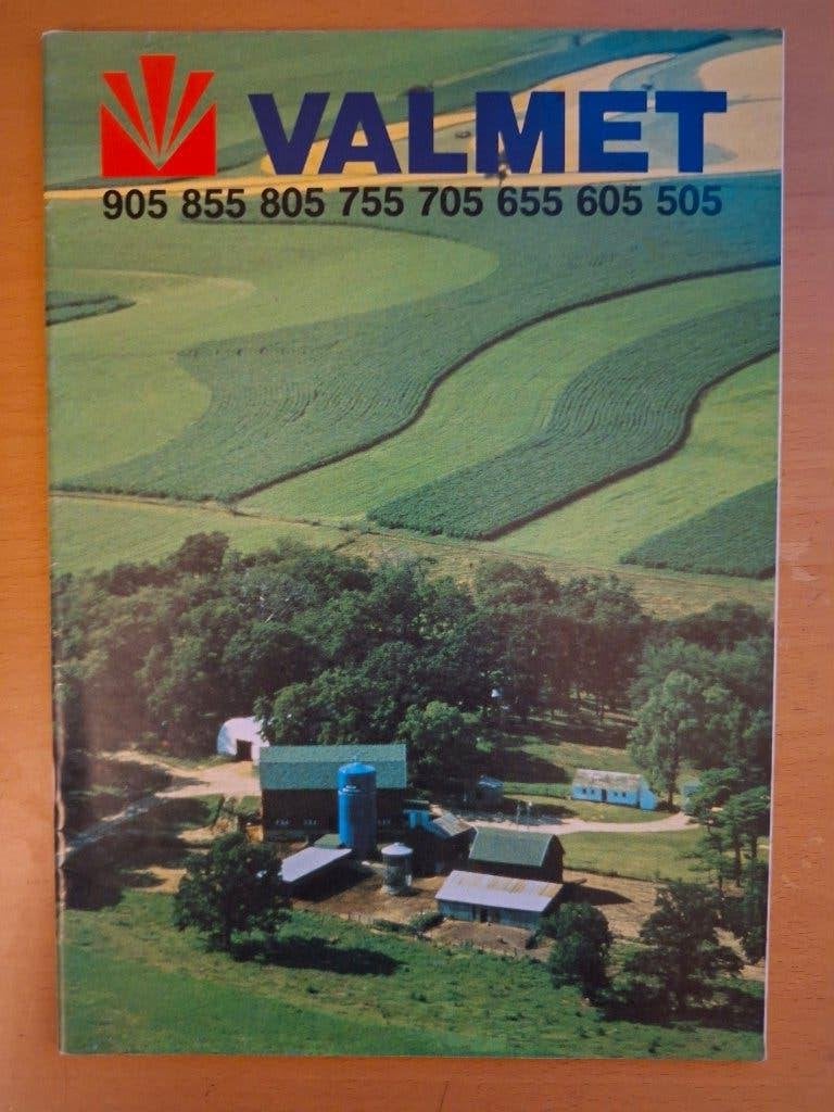 Folder Valmet 905, 855, 805, 755, 705, 655, 605 en 505, Ophalen of Verzenden, Gelezen, Tractor en Landbouw