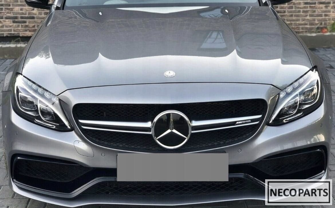 MERCEDES C KLASSE W205 AMG 6.3 SEDAN COMPLEET VOORKOP BUMPER, Gebruikt, Ophalen of Verzenden, Achter, -