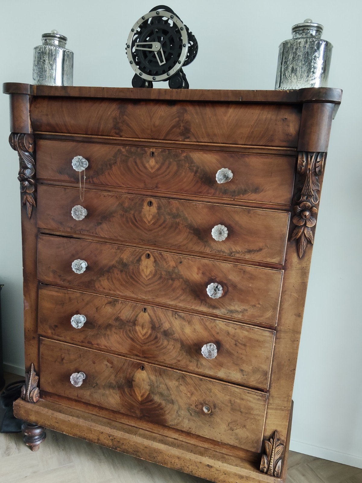 Antieke laden kast, Ophalen of Verzenden