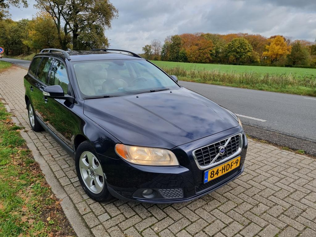Volvo V70 2.0 D 2008 Blauw, Auto's, Voorwielaandrijving, 136 pk, Beige, 4 cilinders