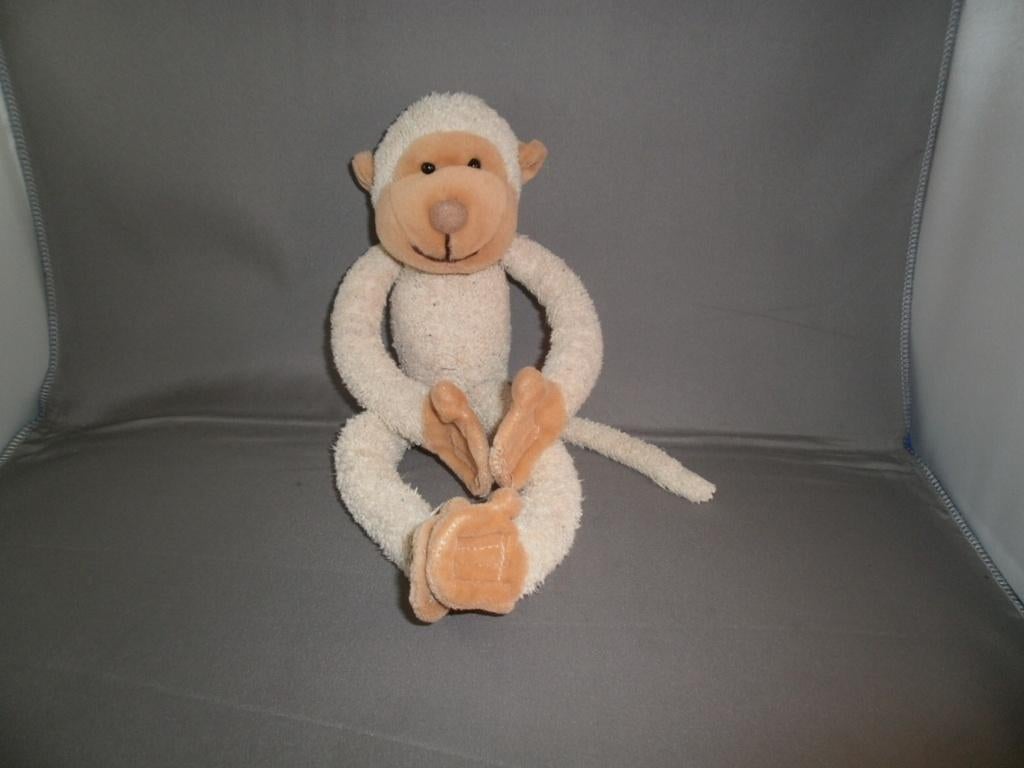 vintage unitoys aap bruin crème fijne badstof lijf en, Kinderen en Baby's, Speelgoed | Knuffels en Pluche, Ophalen of Verzenden
