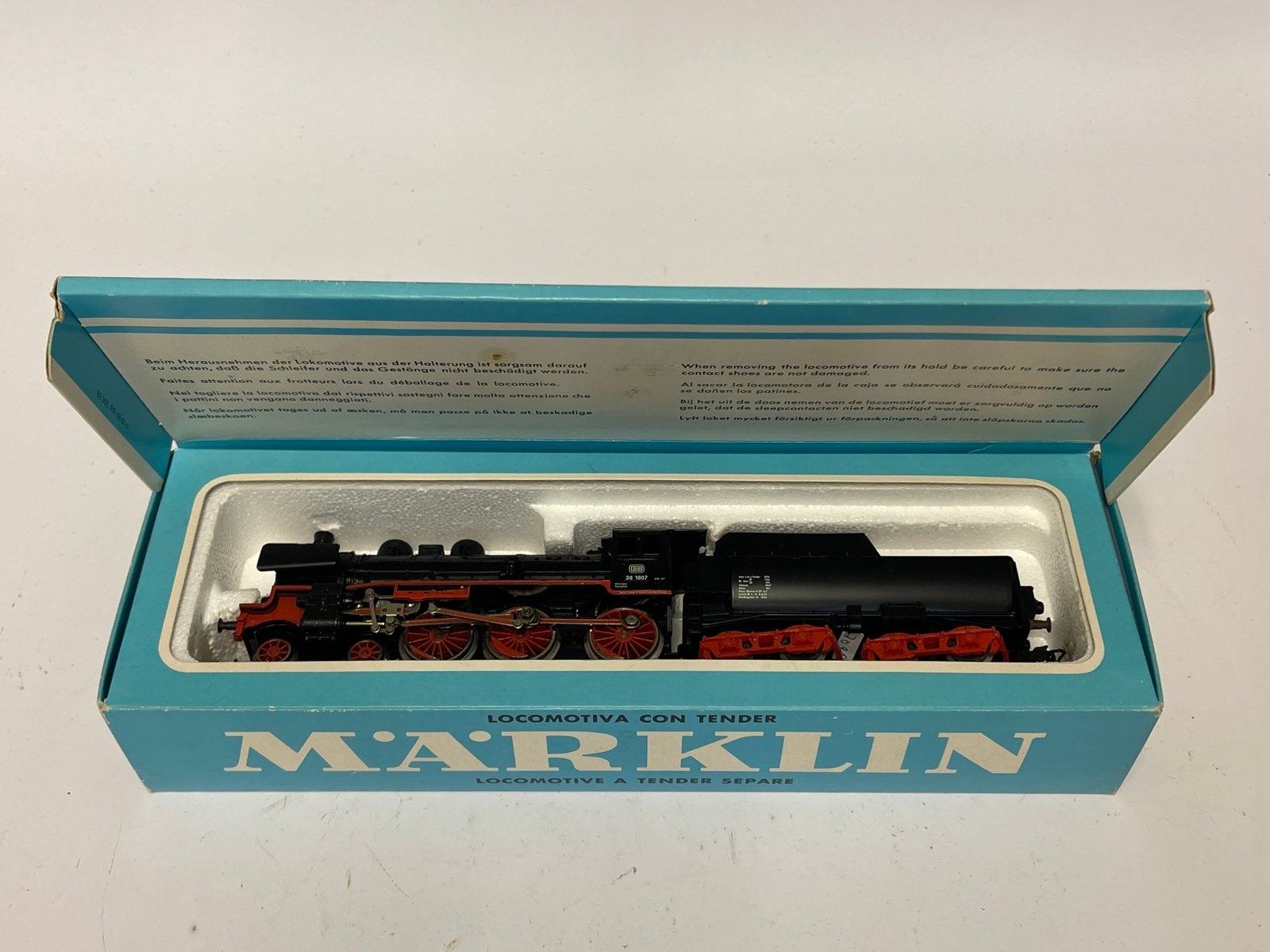 ** NIEUWSTAAT * Märklin 3098 P8 * Stoomloc BR 38 **, Wisselstroom, Locomotief, Ophalen of Verzenden, Zo goed als nieuw