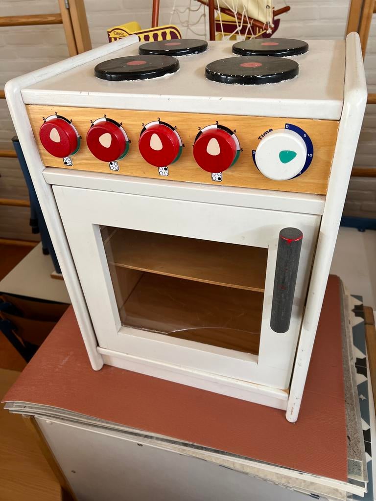 Houten speelkeuken met oven, kookplaten en wastafel, Ophalen, Gebruikt, Hout, Speelkeuken